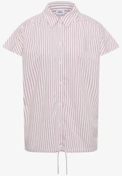 Kurzarm Bluse mit Streifenmuster