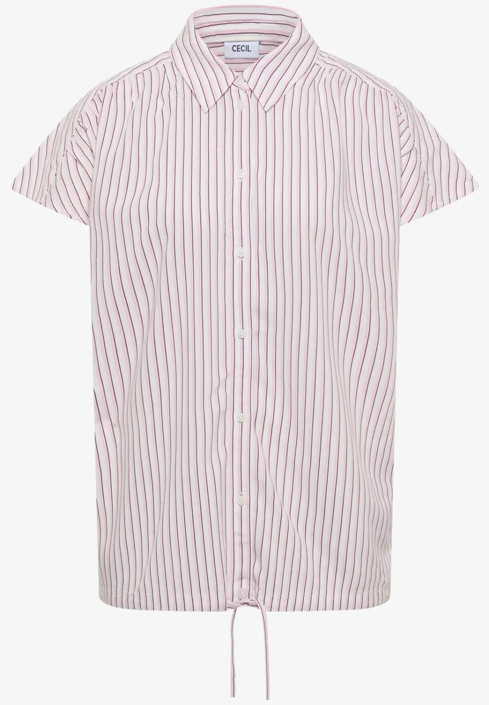 Kurzarm Bluse mit Streifenmuster