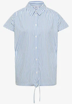 Kurzarm Bluse mit Streifenmuster