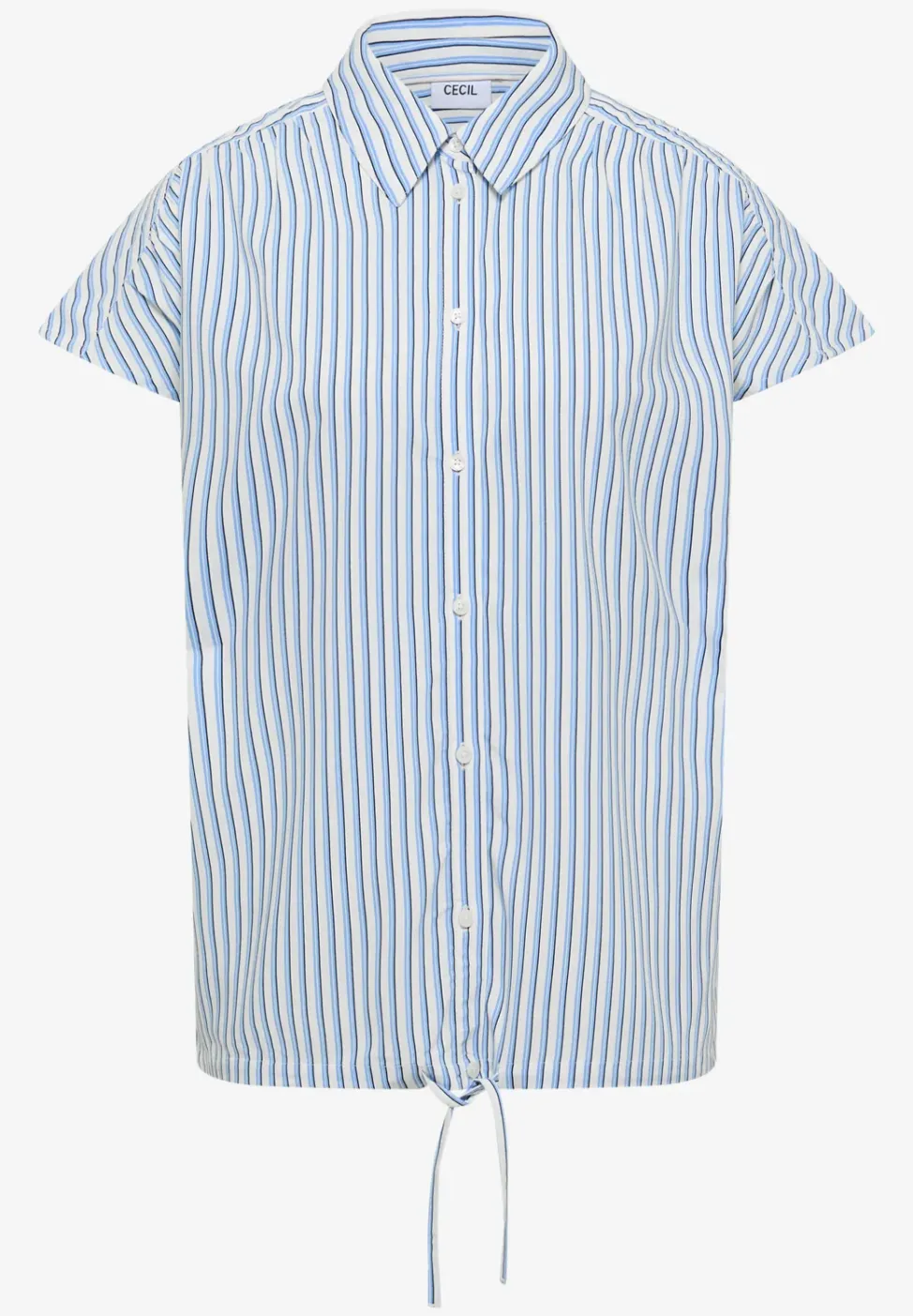 Kurzarm Bluse mit Streifenmuster
