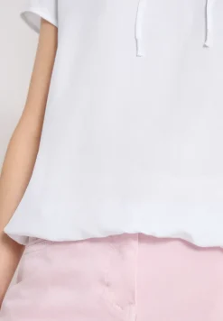 Kurzarm Bluse mit Strukturmix
