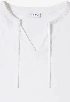 Kurzarm Bluse mit Strukturmix