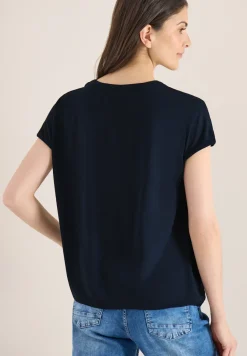 Kurzarm Bluse mit Strukturmix