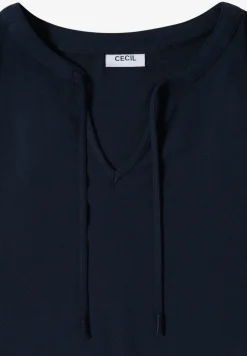 Kurzarm Bluse mit Strukturmix