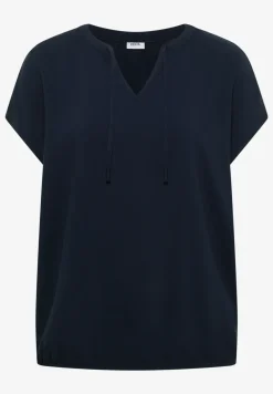 Kurzarm Bluse mit Strukturmix