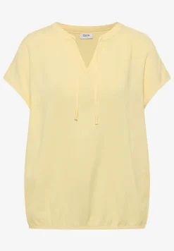Kurzarm Bluse mit Strukturmix