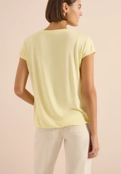 Kurzarm Bluse mit Strukturmix