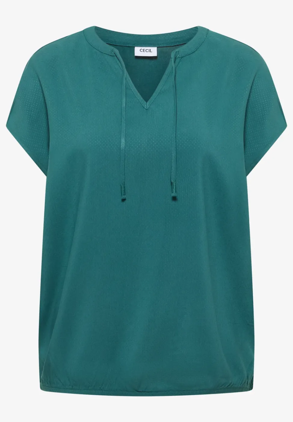 Kurzarm Bluse mit Strukturmix