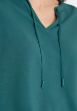 Kurzarm Bluse mit Strukturmix