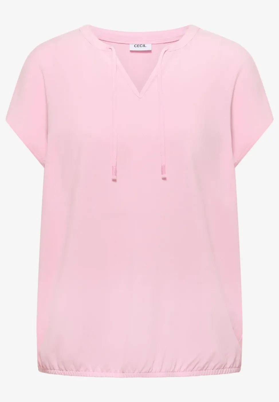 Kurzarm Bluse mit Strukturmix