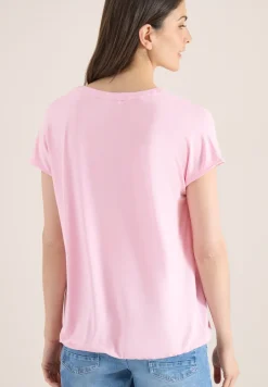 Kurzarm Bluse mit Strukturmix