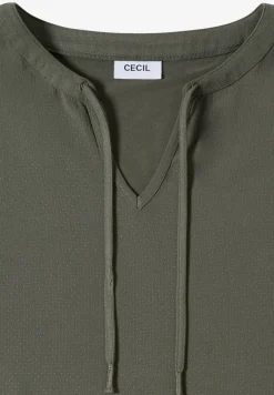 Kurzarm Bluse mit Strukturmix
