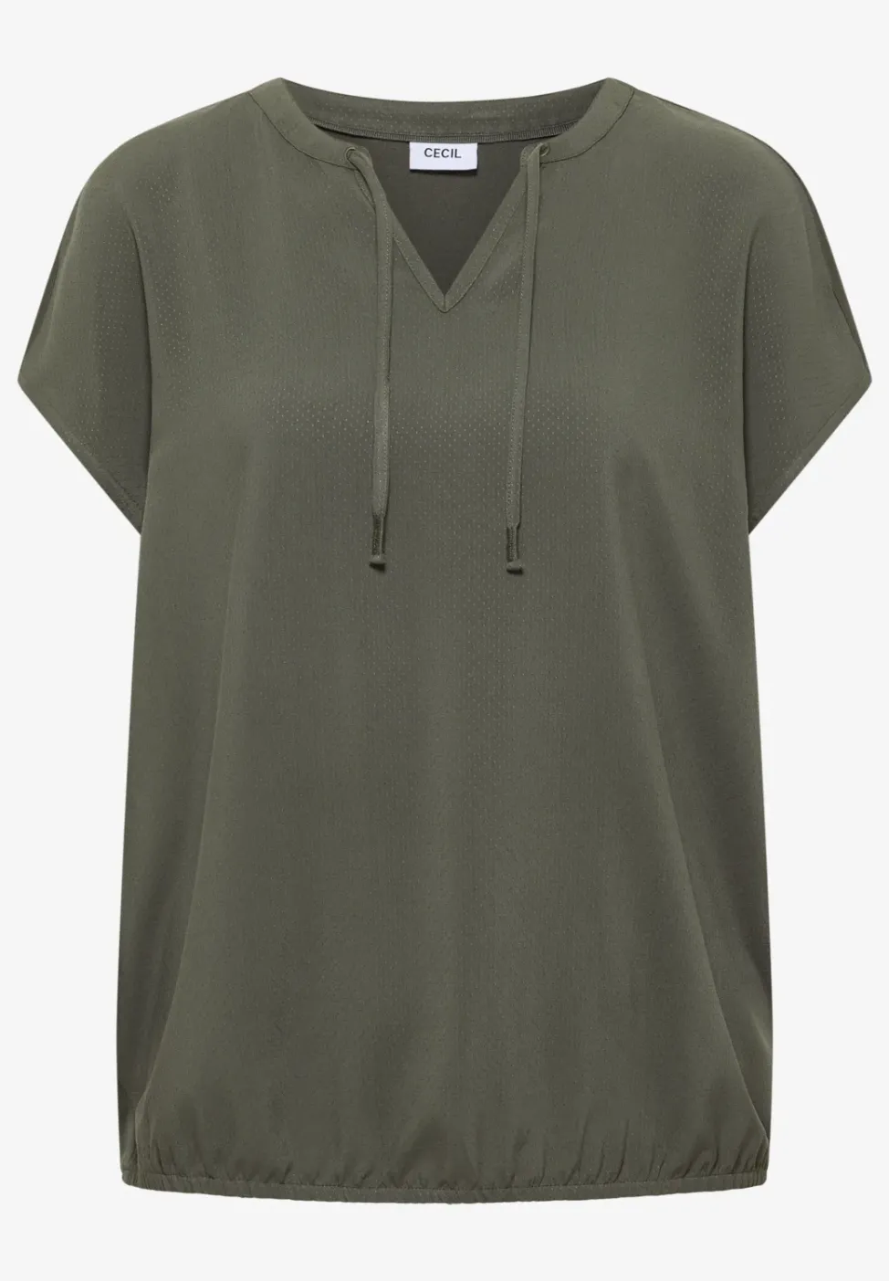 Kurzarm Bluse mit Strukturmix