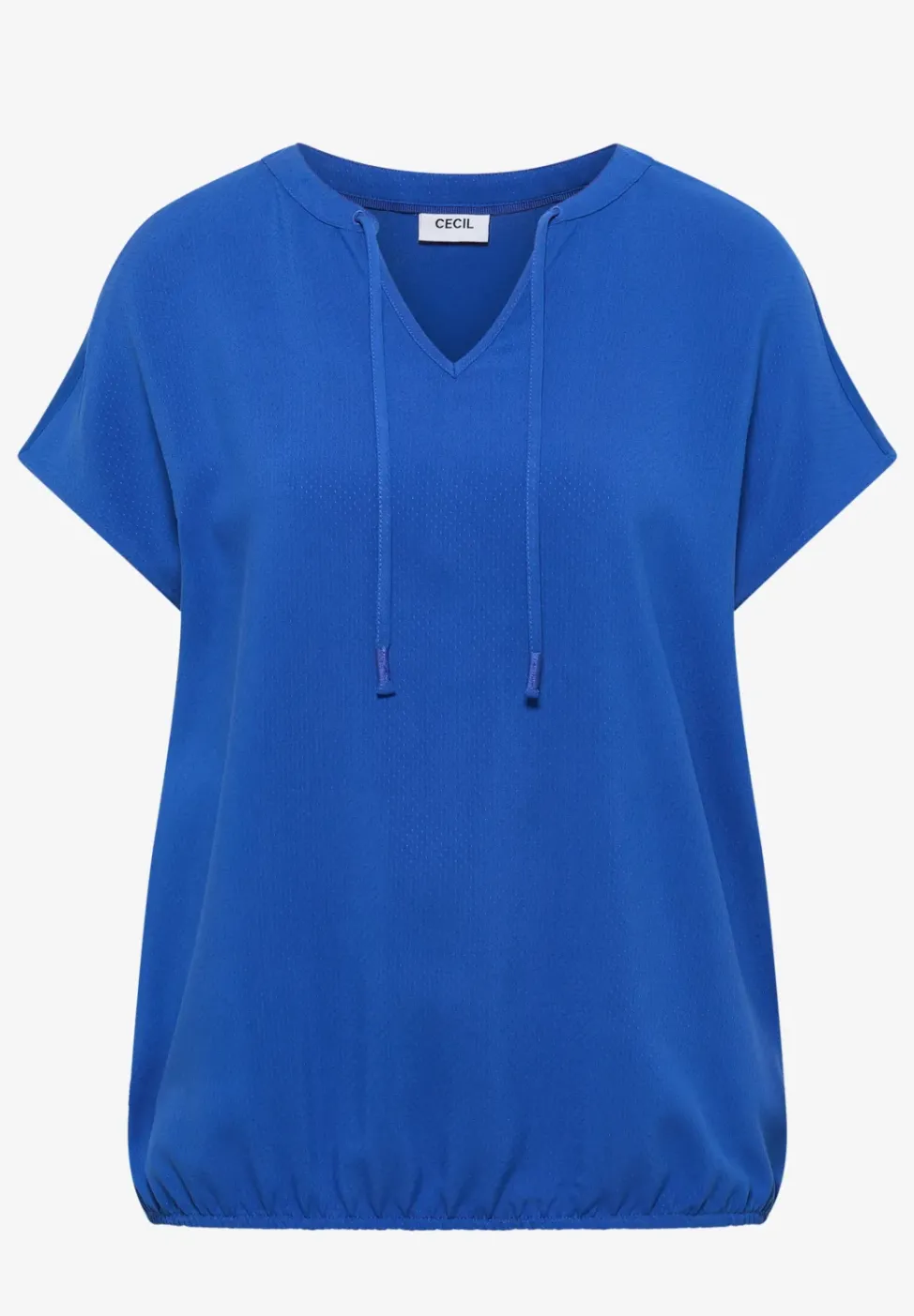 Kurzarm Bluse mit Strukturmix