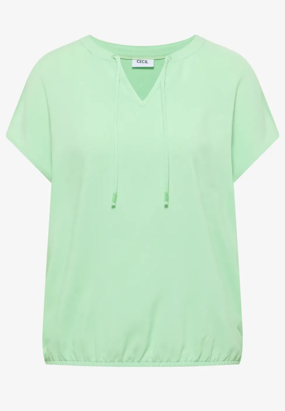 Kurzarm Bluse mit Strukturmix