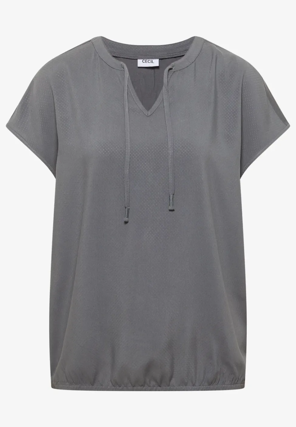 Kurzarm Bluse mit Strukturmix