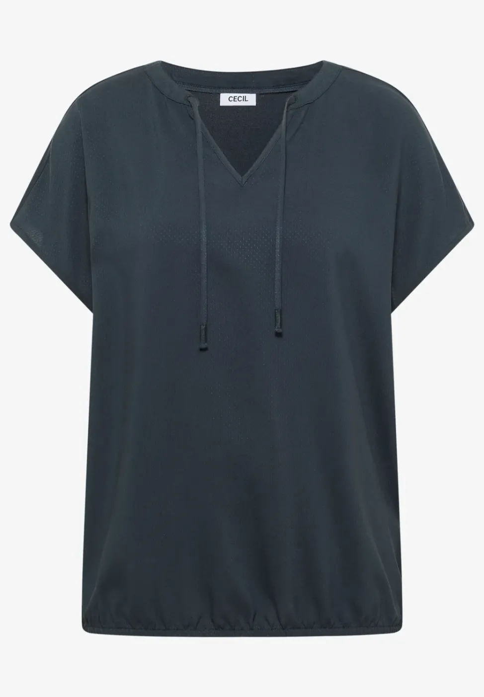 Kurzarm Bluse mit Strukturmix