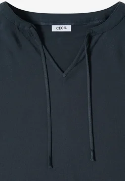 Kurzarm Bluse mit Strukturmix