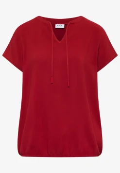 Kurzarm Bluse mit Strukturmix