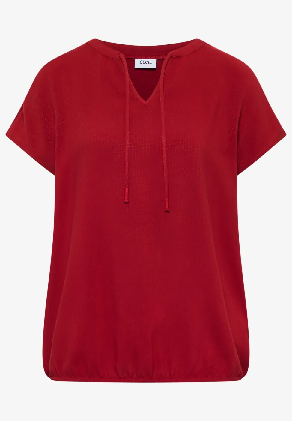 Kurzarm Bluse mit Strukturmix