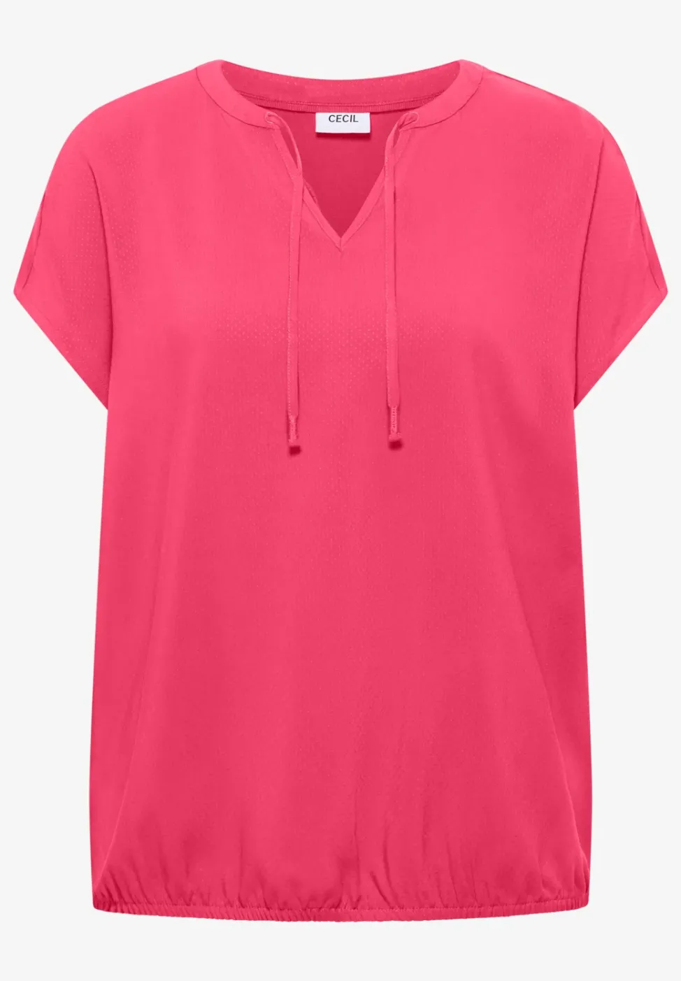 Kurzarm Bluse mit Strukturmix
