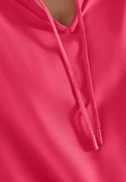 Kurzarm Bluse mit Strukturmix