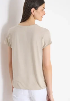 Kurzarm Bluse mit Strukturmix