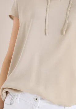 Kurzarm Bluse mit Strukturmix