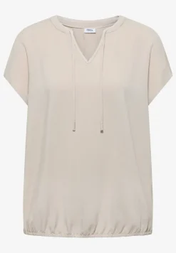 Kurzarm Bluse mit Strukturmix