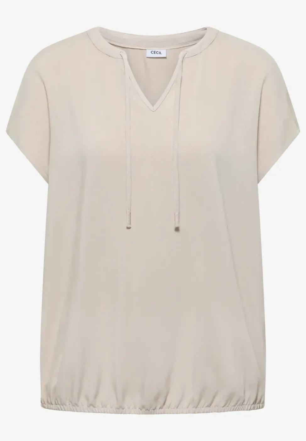 Kurzarm Bluse mit Strukturmix