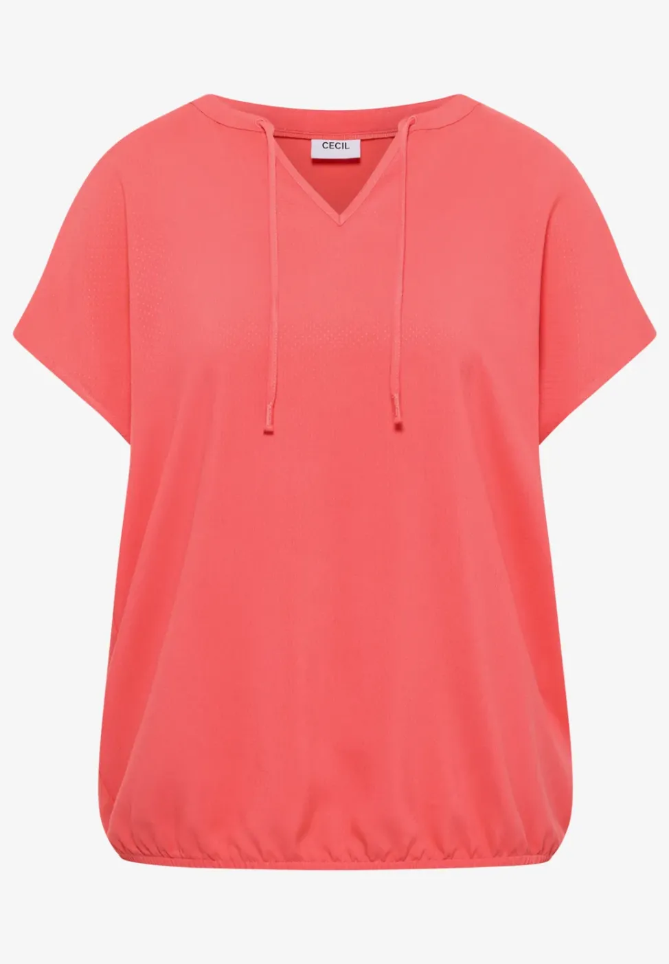 Kurzarm Bluse mit Strukturmix