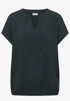 Kurzarm Bluse mit Strukturmix