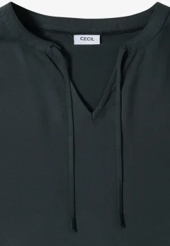 Kurzarm Bluse mit Strukturmix