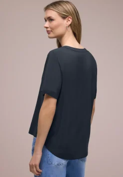 Kurzarm Bluse mit Turn-Up
