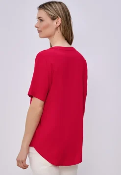 Kurzarm Bluse mit Turn-Up
