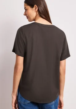 Kurzarm Bluse mit Turn-Up