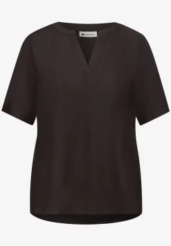 Kurzarm Bluse mit Turn-Up