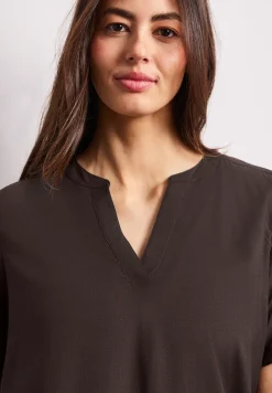 Kurzarm Bluse mit Turn-Up