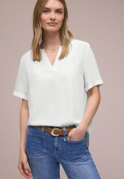 Kurzarm Bluse mit Turn-Up