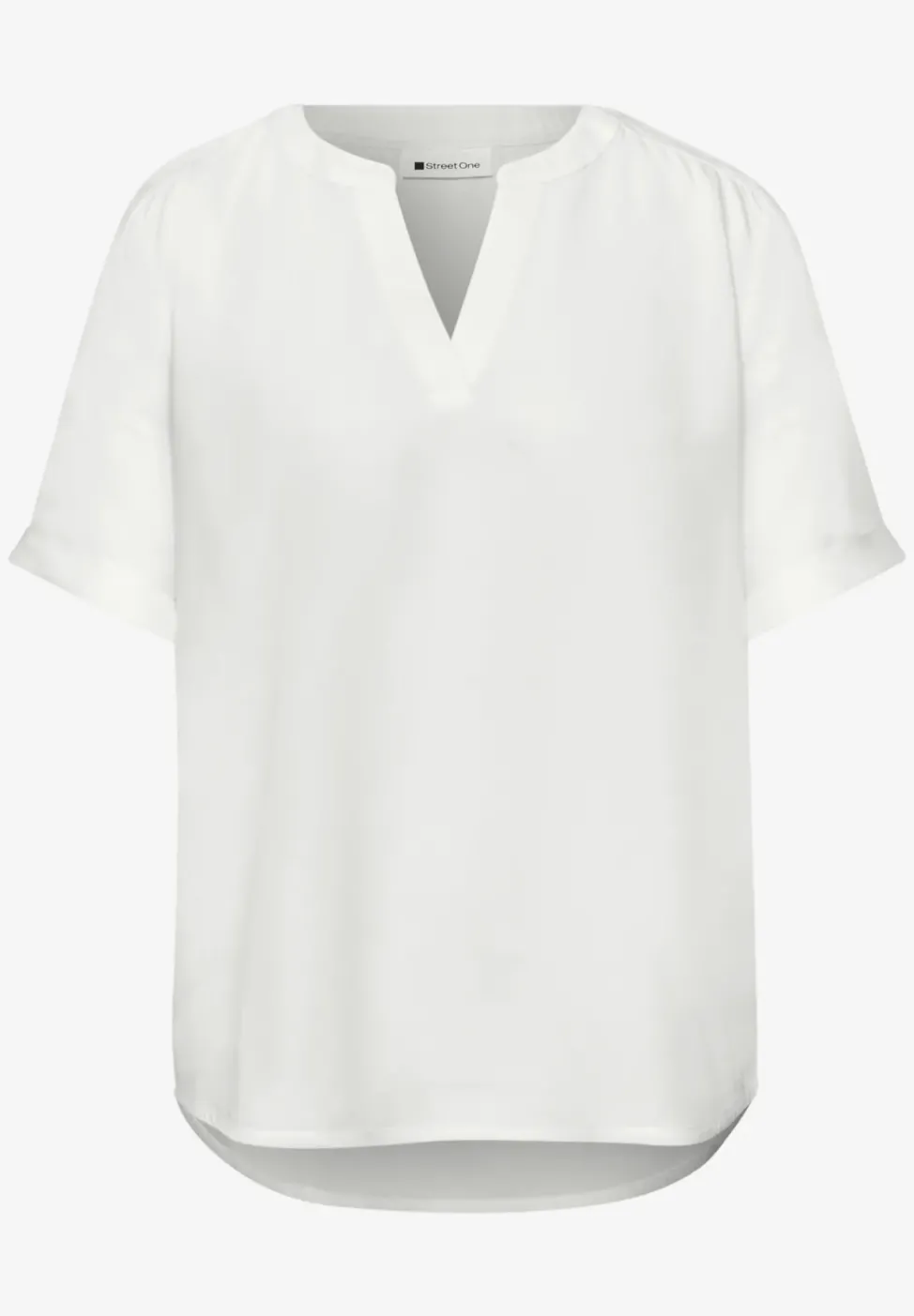Kurzarm Bluse mit Turn-Up