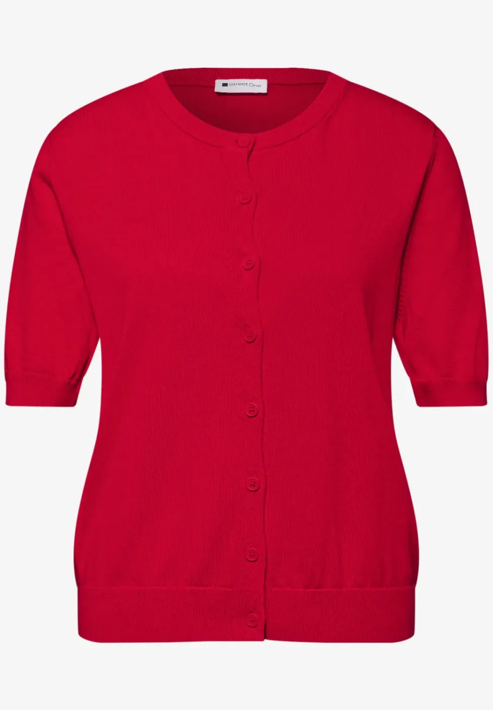 Kurzarm Cardigan mit Rundhals