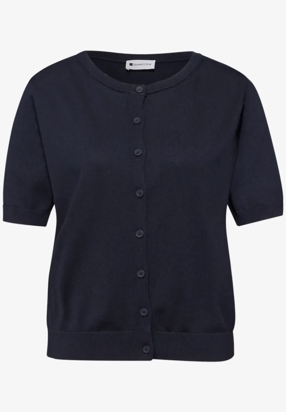 Kurzarm Cardigan mit Rundhals