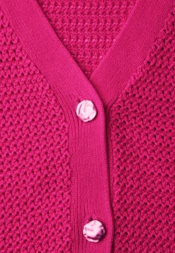Kurzarm Cardigan mit V-Neck und Struktur