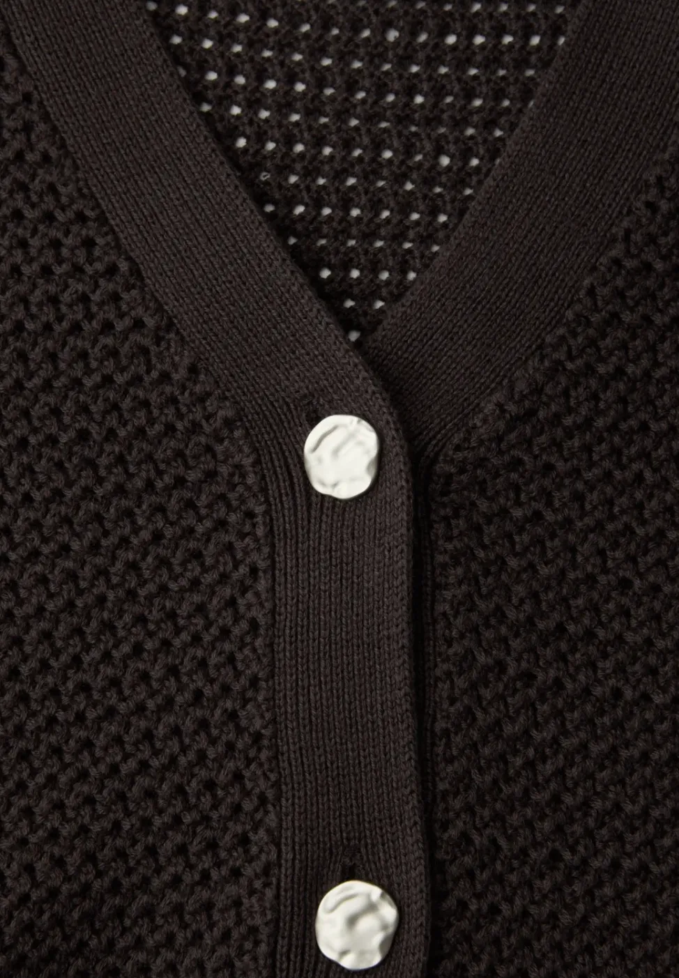 Kurzarm Cardigan mit V-Neck und Struktur