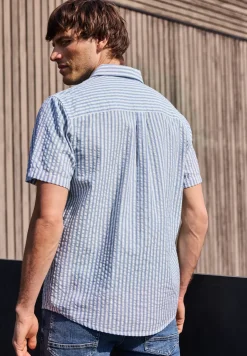 Kurzarm Hemd in softer Seersuckerqualität