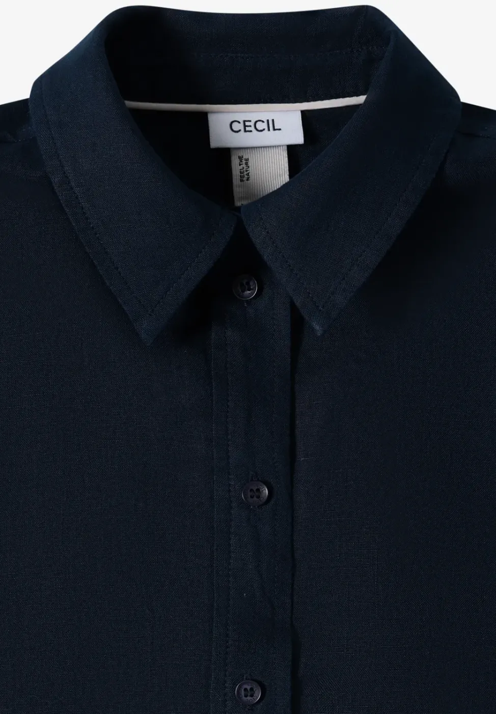 Kurzarm Hemdbluse aus reinem Leinen
