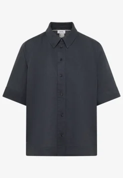 Kurzarm Hemdbluse aus reinem Leinen