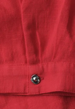 Kurzarm Hemdbluse in Unifarbe