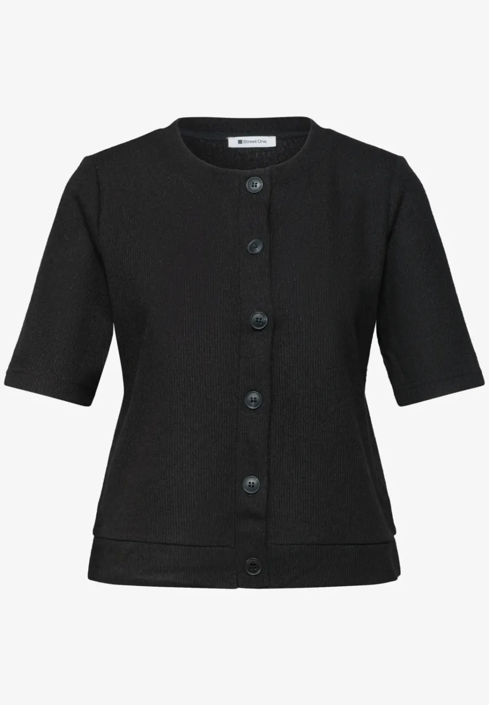Kurzarm Jacke im Strick-Look