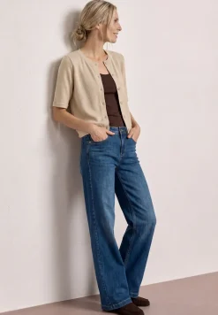 Kurzarm Jacke im Strick-Look